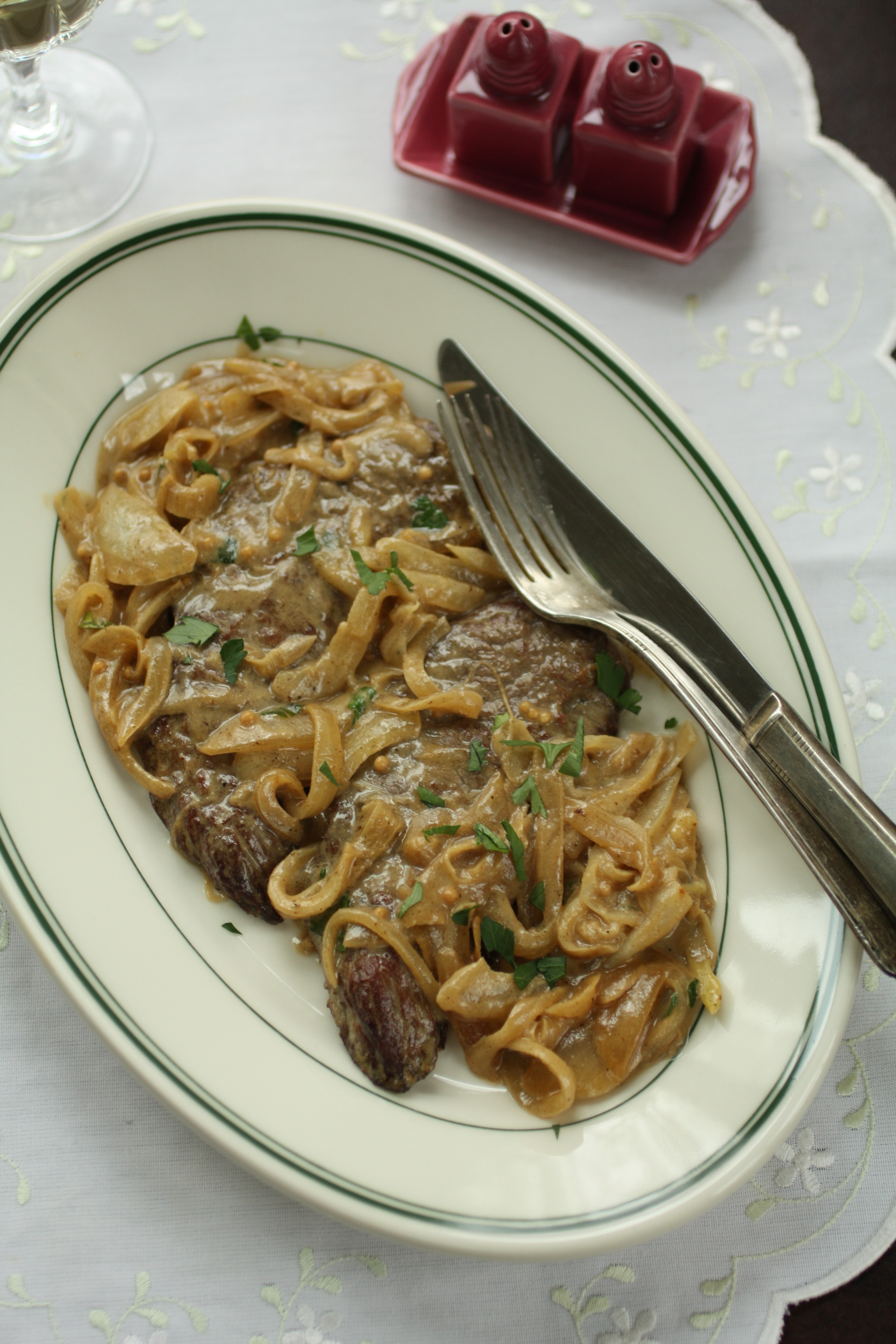 Steak With Mustard Sauce