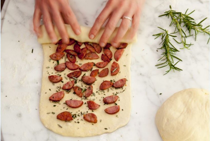 Leticia Rolled Sausage Bread on The Daily Meal