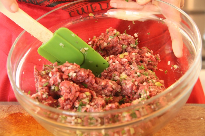 Steak Tartare Mixing