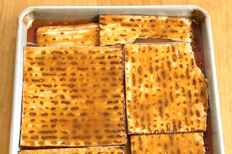 Caramel Covered Matzoh Toffee