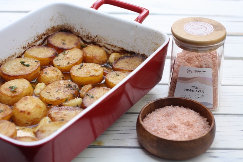 Melting Potatoes with Himalayan Secrets Salt